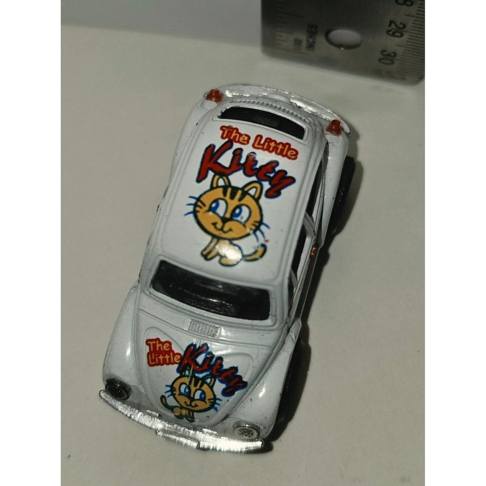 vintage Volkswagen‎ Beetle toy car white diecast model "The Little Kitty